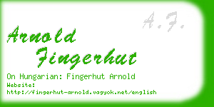 arnold fingerhut business card